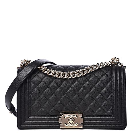 chanel boy bag caviar price